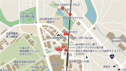 画像:6~7月のQRコード設置場所地図